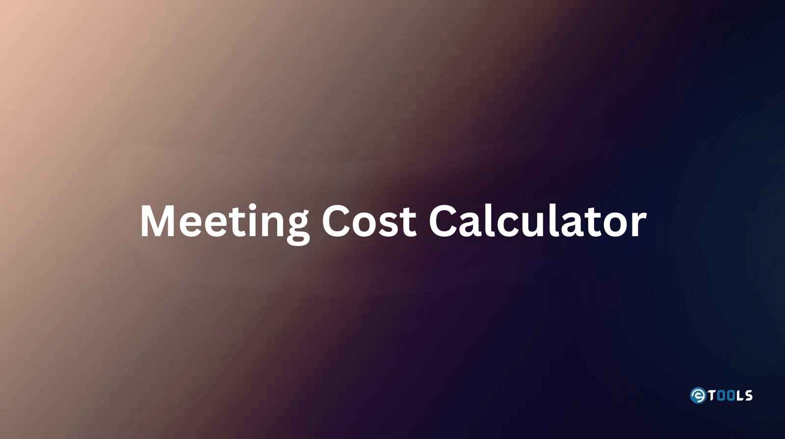 Meeting Cost Calculator