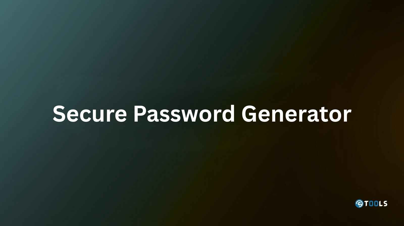 Secure Password Generator