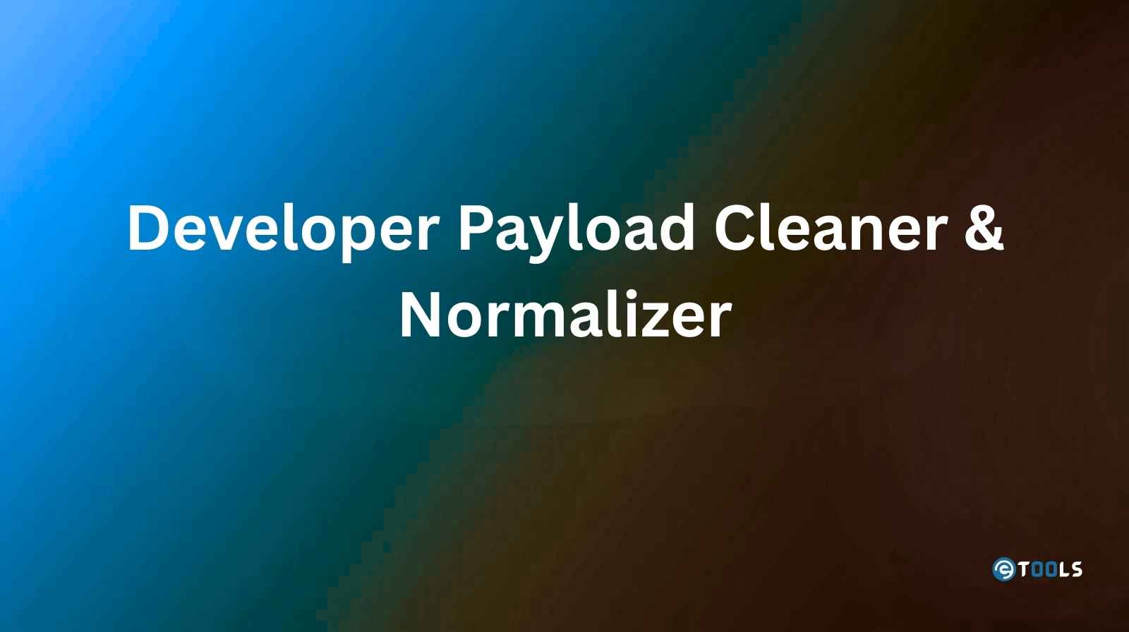 Developer Payload Cleaner & Normalizer