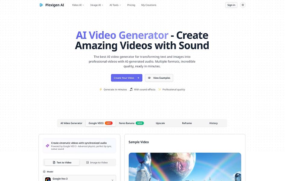 Plexigen AI - Generate Videos with Realistic Physics